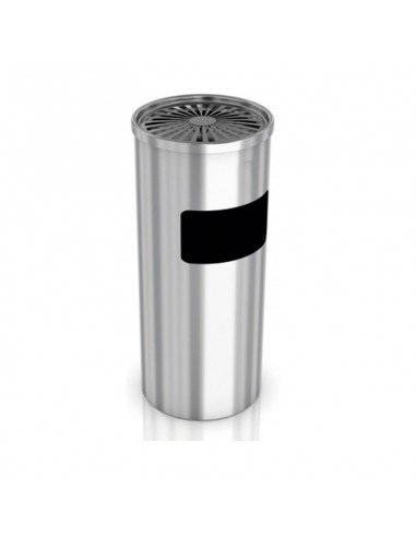 Papelera cenicero circular inox
